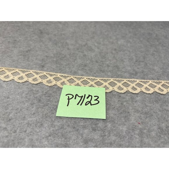 Vintage Beige Lace Trim 2 yards + 24" Scalloped Edge Sewing Crafting Embellishme - Picture 4 of 5